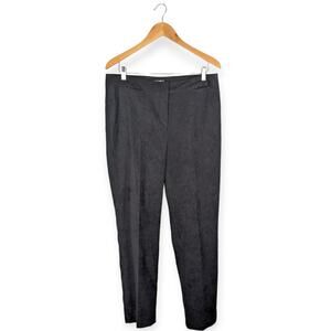 J. McLaughlin Black Textured Faux Suede Straight Leg‎ Dress Pants Size 12